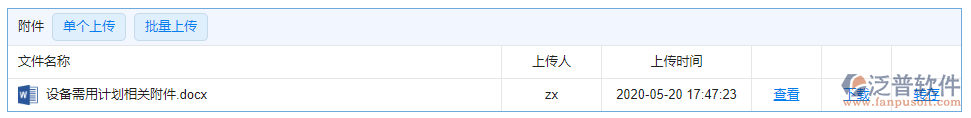 設(shè)備需用計(jì)劃附件